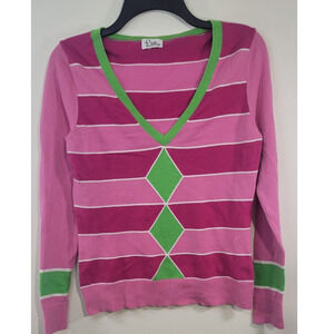 Lilly Pulitzer Sweater Womens Small Fun Bright Preppy Beach Whimsical Sweater